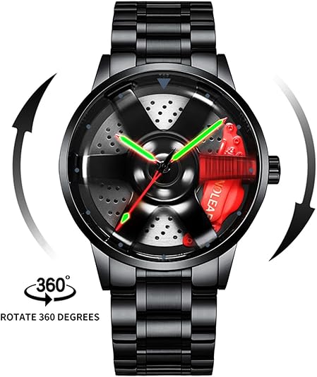 Sports Car Rim Luxury Men's Watch Spinning Alloy