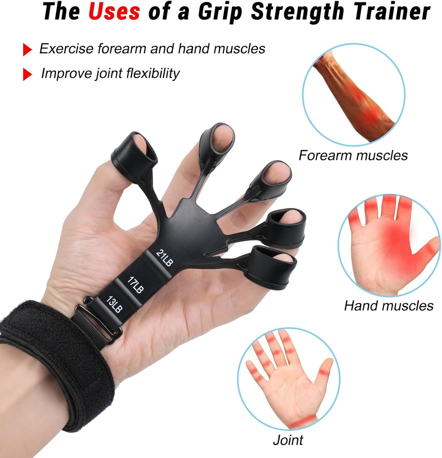 Hand Gripster | Silicone Finger Gripper | Hand Strengthener For Workout